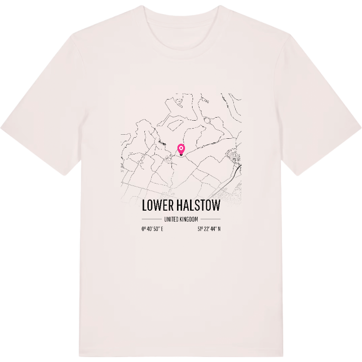 Lower Halstow karta t-shirt – t-shirt från PinShirt