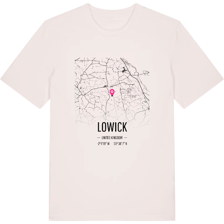 Lowick karta t-shirt – t-shirt från PinShirt