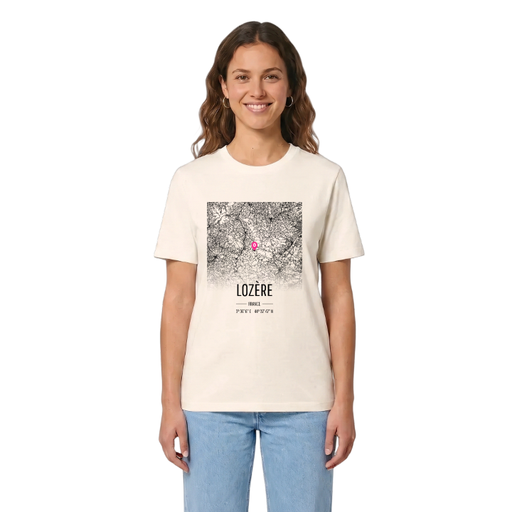 Lozère karta t-shirt – t-shirt från PinShirt
