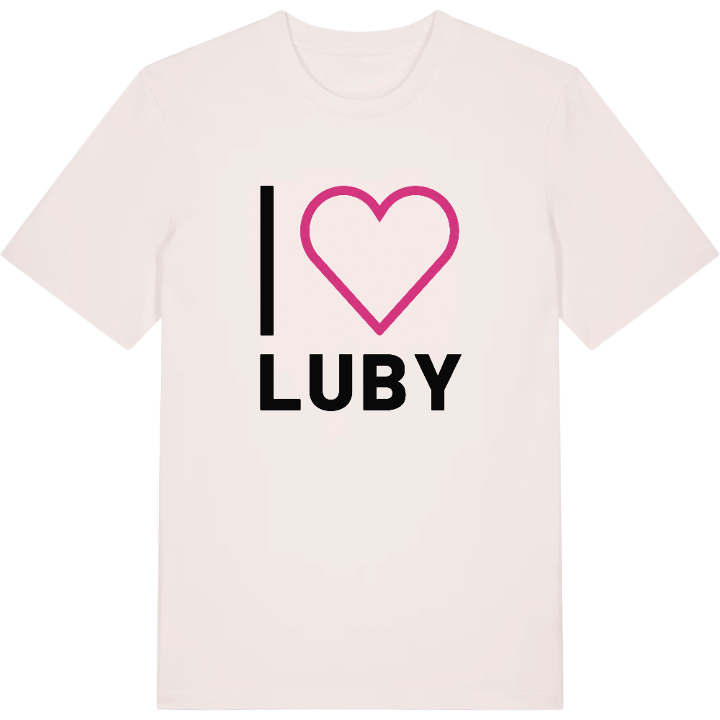 Jag älskar Luby t-shirt stort tryck – t-shirt från PinShirt