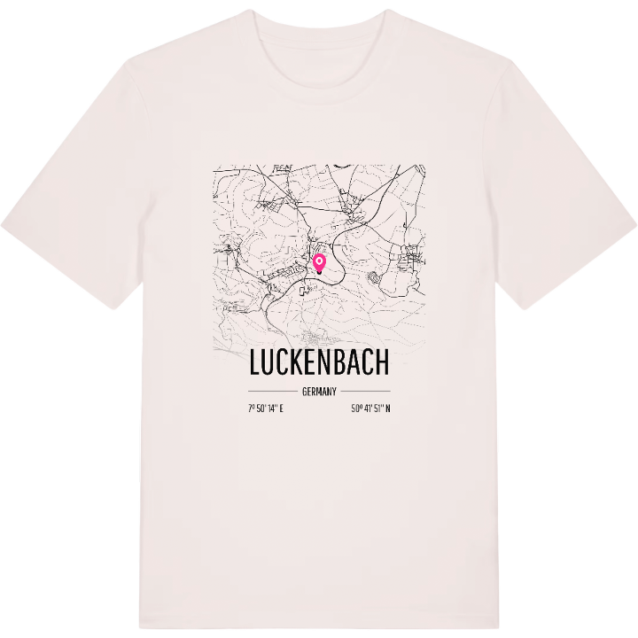 Luckenbach karta t-shirt – t-shirt från PinShirt