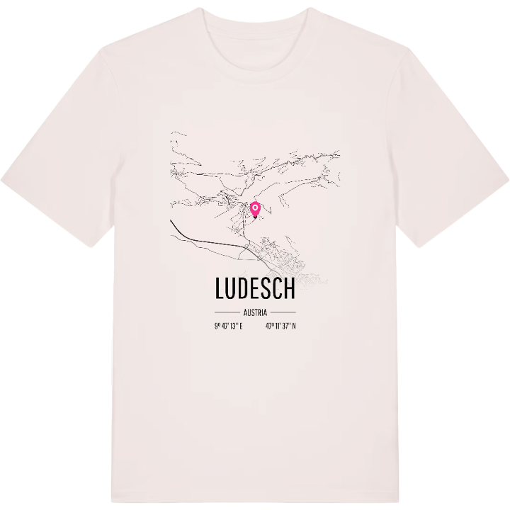 Ludesch karta t-shirt – t-shirt från PinShirt
