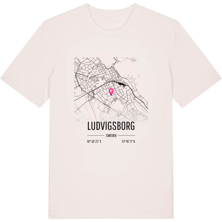 Ludvigsborg karta t-shirt – t-shirt från PinShirt