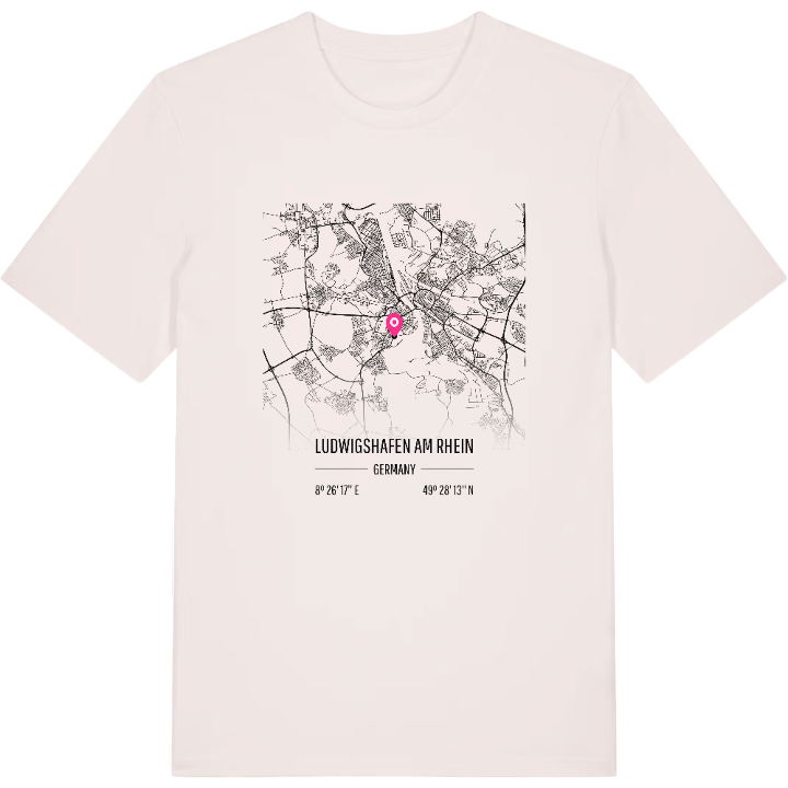 Ludwigshafen am Rhein karta t-shirt – t-shirt från PinShirt