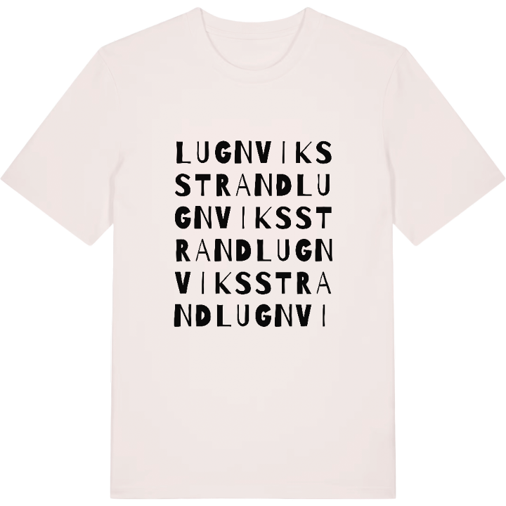 Lugnviksstrand ordlek t-shirt – t-shirt från PinShirt