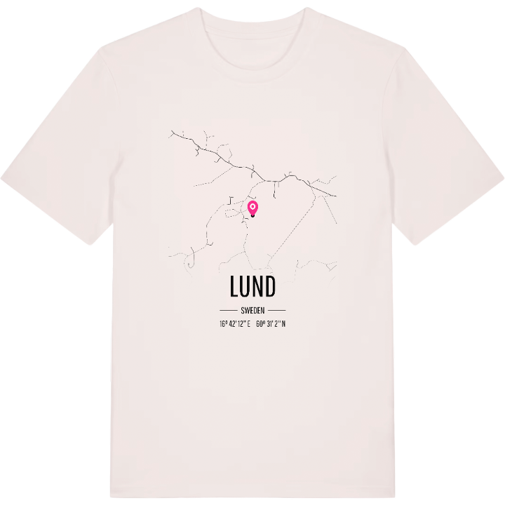 Lund karta t-shirt – t-shirt från PinShirt