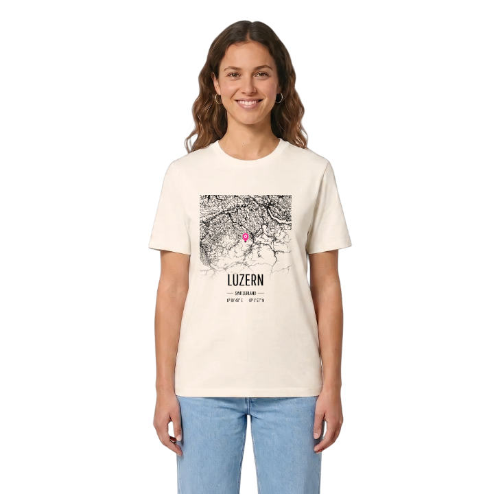 Luzern karta t-shirt – t-shirt från PinShirt