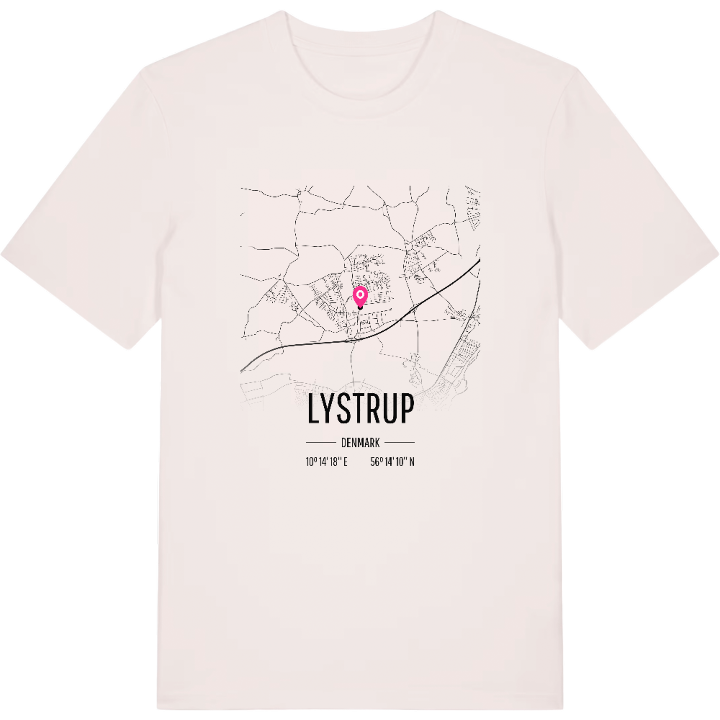 Lystrup karta t-shirt – t-shirt från PinShirt
