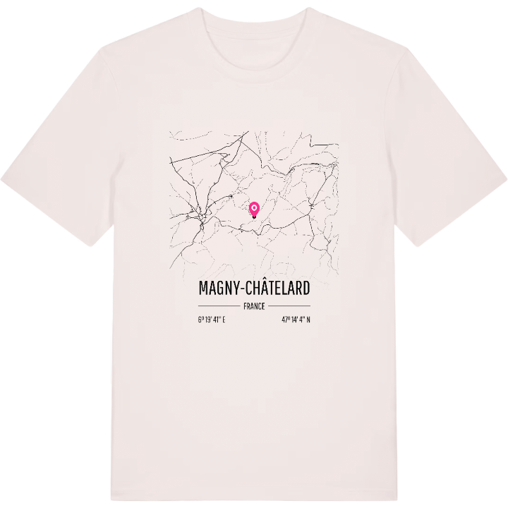 Magny-Châtelard karta t-shirt – t-shirt från PinShirt