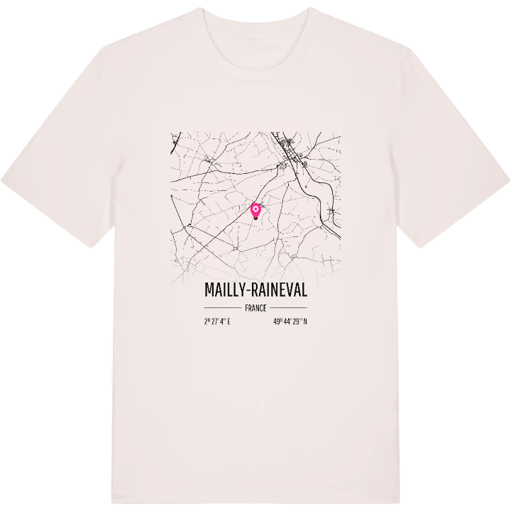 Mailly-Raineval karta t-shirt – t-shirt från PinShirt