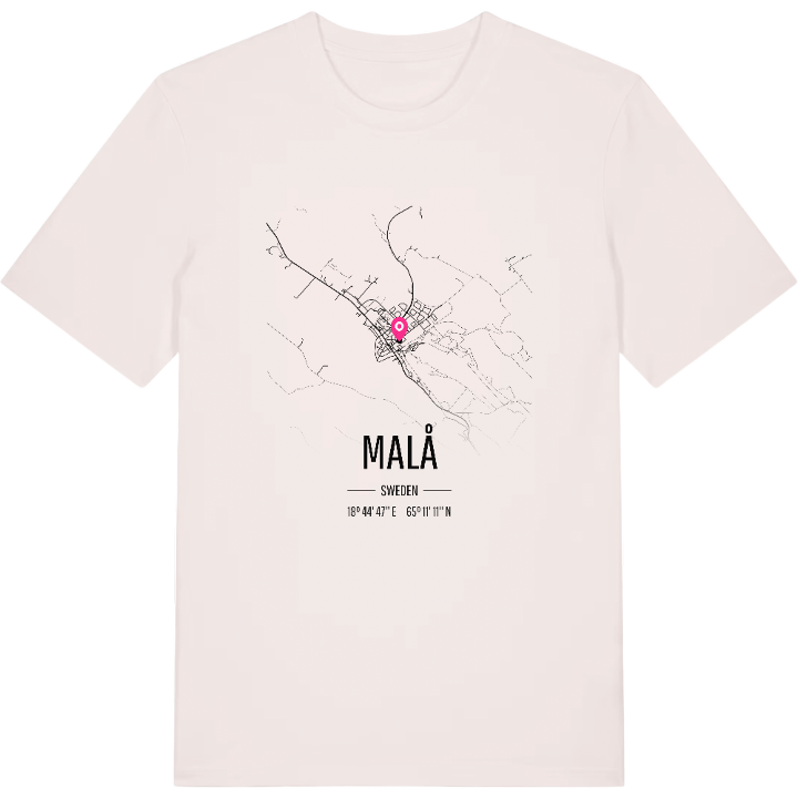 Malå karta t-shirt – t-shirt från PinShirt