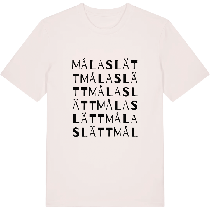 Målaslätt ordlek t-shirt – t-shirt från PinShirt