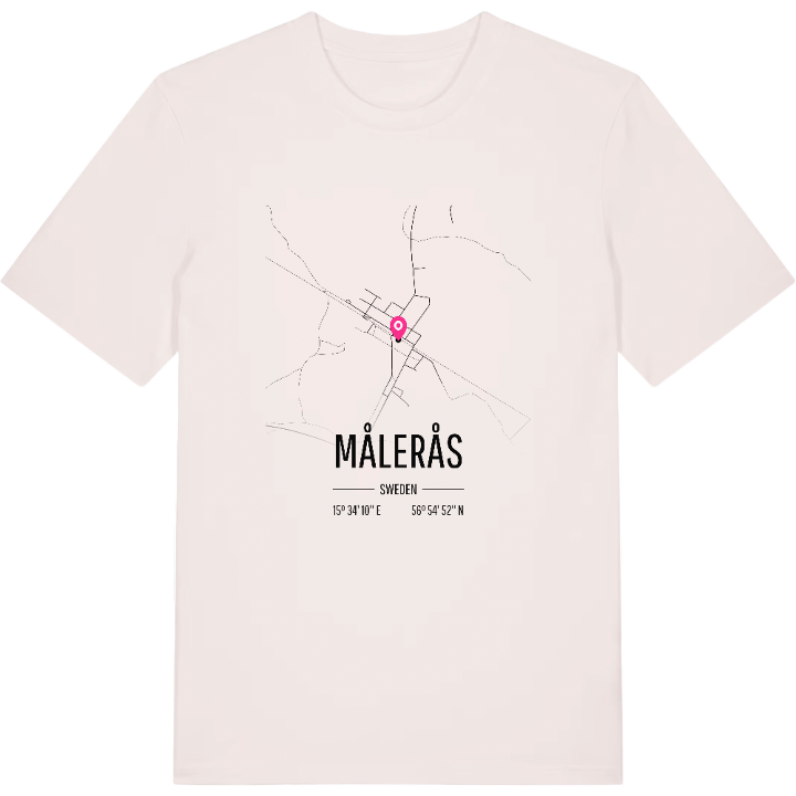 Målerås karta t-shirt – t-shirt från PinShirt