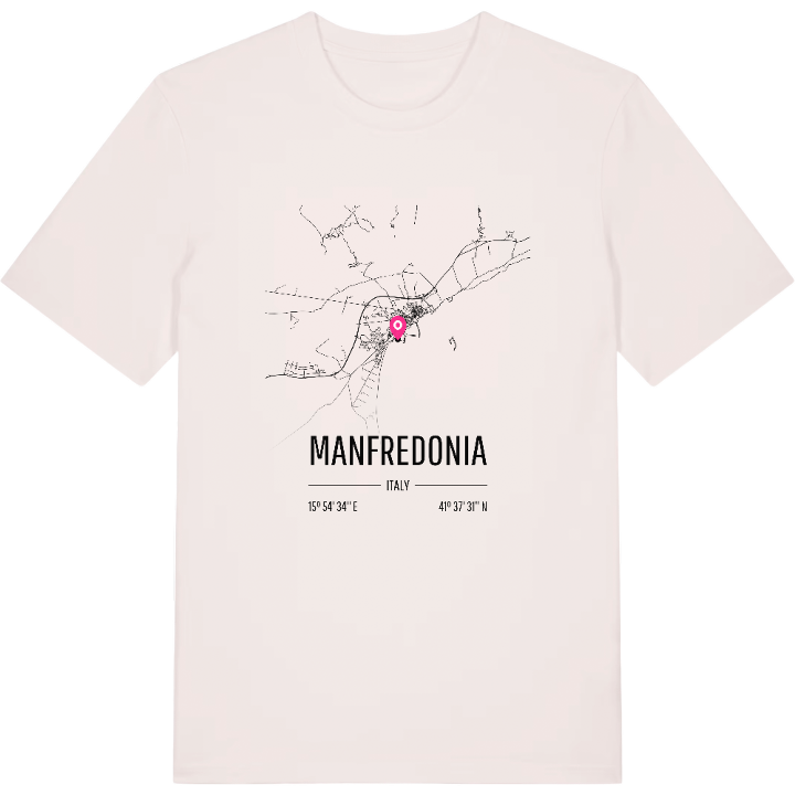Manfredonia karta t-shirt – t-shirt från PinShirt
