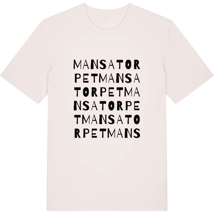 Mansatorpet ordlek t-shirt – t-shirt från PinShirt