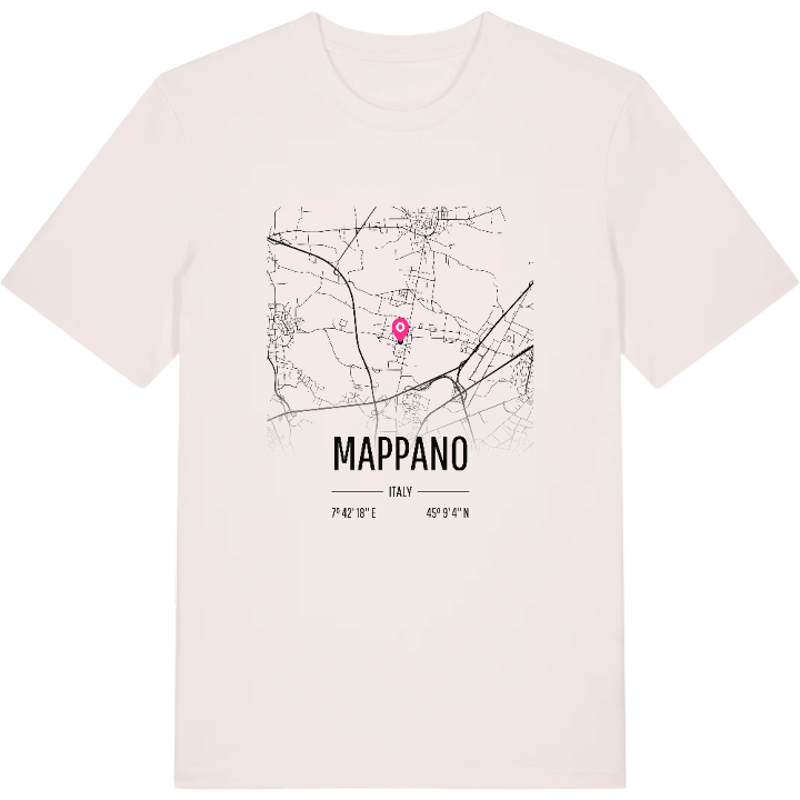 Mappano karta t-shirt – t-shirt från PinShirt