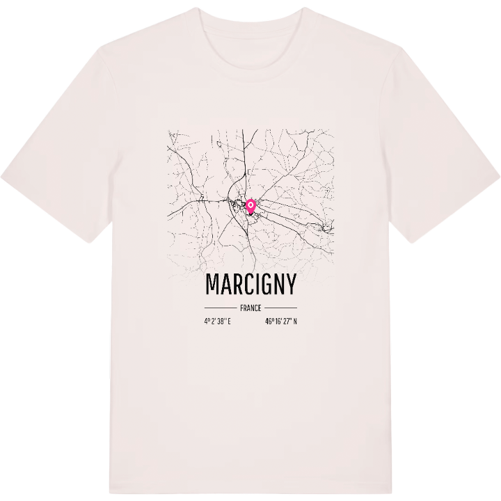 Marcigny karta t-shirt – t-shirt från PinShirt