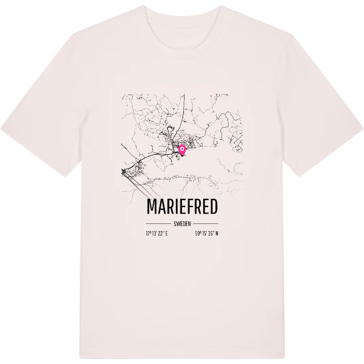 Mariefred karta t-shirt – t-shirt från PinShirt