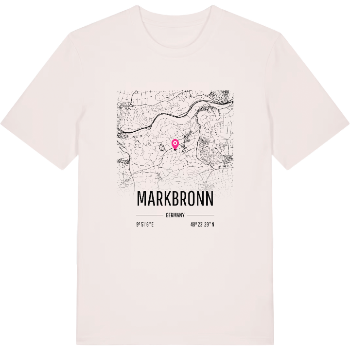 Markbronn karta t-shirt – t-shirt från PinShirt
