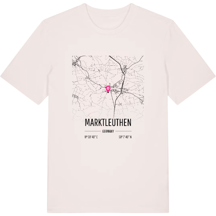 Marktleuthen karta t-shirt – t-shirt från PinShirt