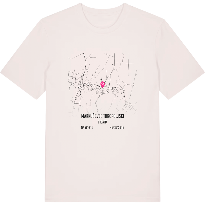 Markuševec Turopoljski karta t-shirt – t-shirt från PinShirt