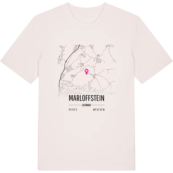 Marloffstein karta t-shirt – t-shirt från PinShirt