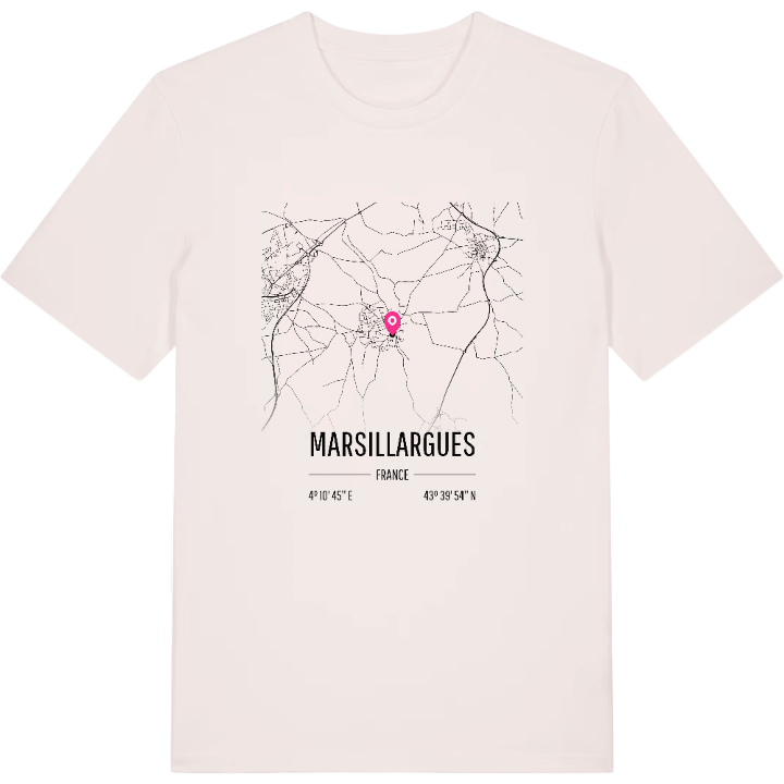 Marsillargues karta t-shirt – t-shirt från PinShirt