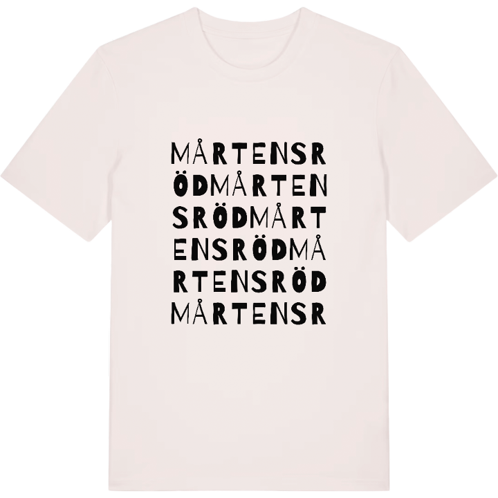 Mårtensröd ordlek t-shirt – t-shirt från PinShirt