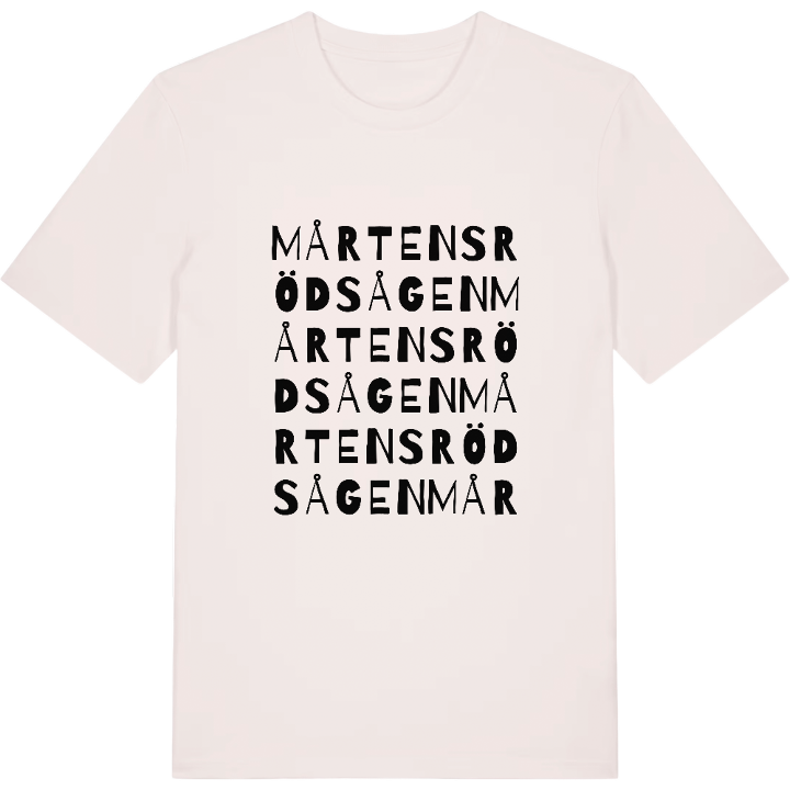 Mårtensrödsågen ordlek t-shirt – t-shirt från PinShirt