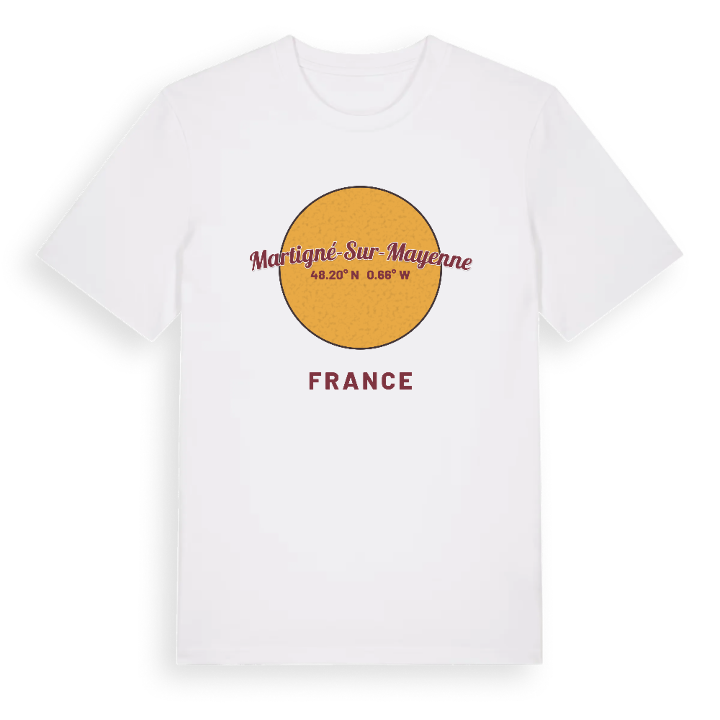 Martigné-sur-Mayenne cirkel t-shirt – t-shirt från PinShirt