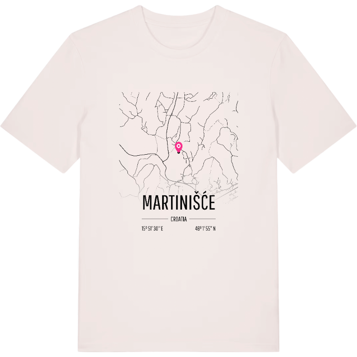 Martinišće karta t-shirt – t-shirt från PinShirt