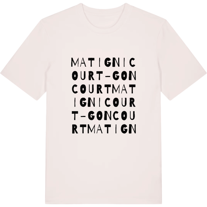Matignicourt-Goncourt ordlek t-shirt – t-shirt från PinShirt