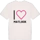 Jag älskar Matlock t-shirt stort tryck