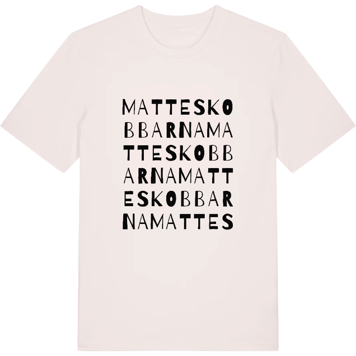 Matteskobbarna ordlek t-shirt – t-shirt från PinShirt