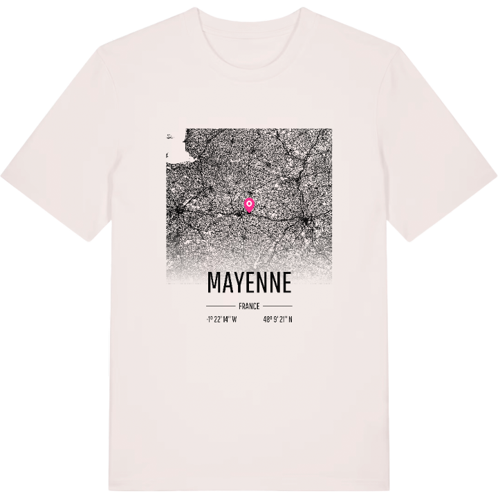 Mayenne karta t-shirt – t-shirt från PinShirt