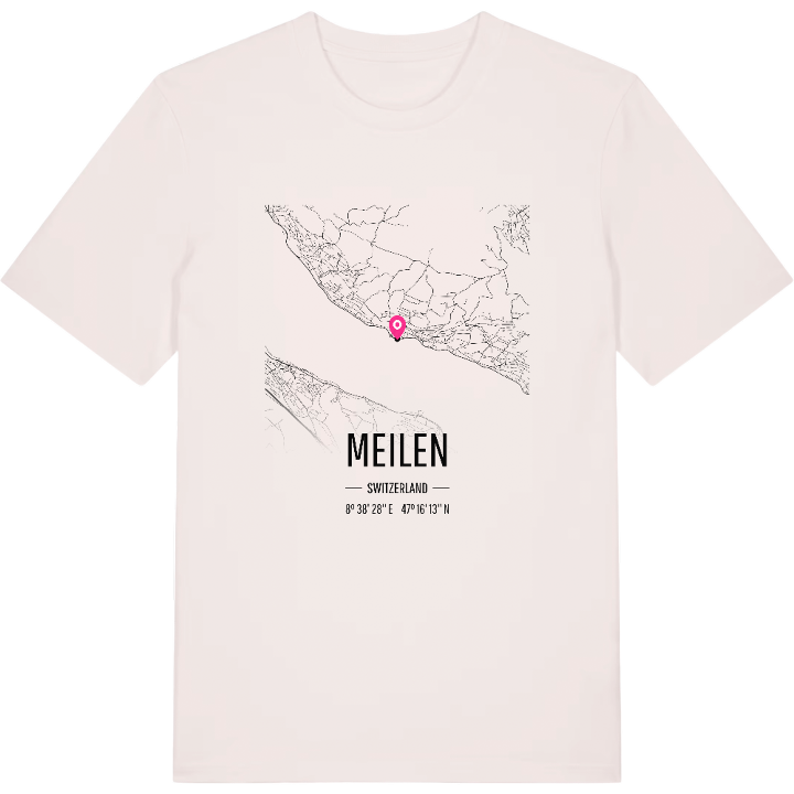 Meilen karta t-shirt – t-shirt från PinShirt