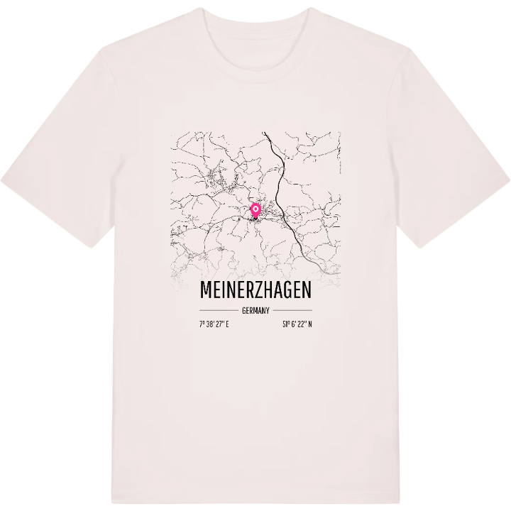 Meinerzhagen karta t-shirt – t-shirt från PinShirt