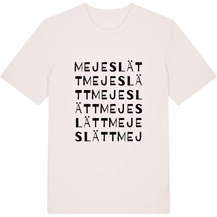 Mejeslätt ordlek t-shirt – t-shirt från PinShirt