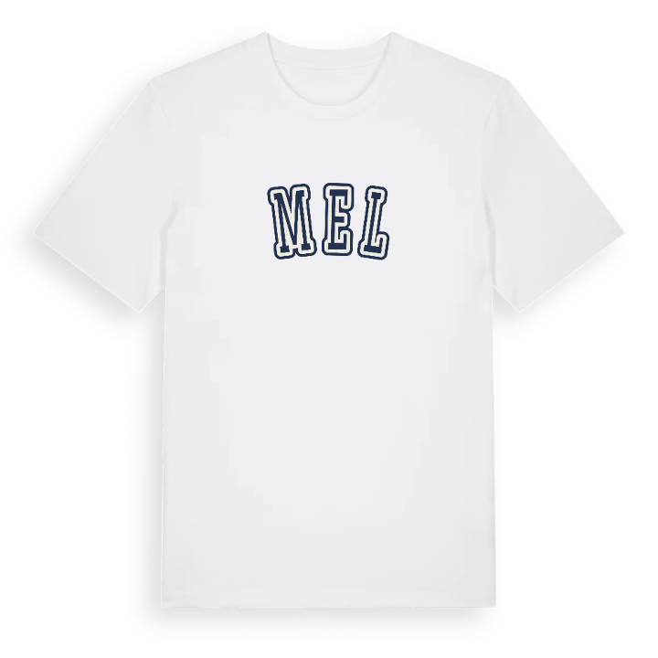 Mel college t-shirt – t-shirt från PinShirt
