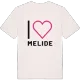 Jag älskar Melide t-shirt stort tryck