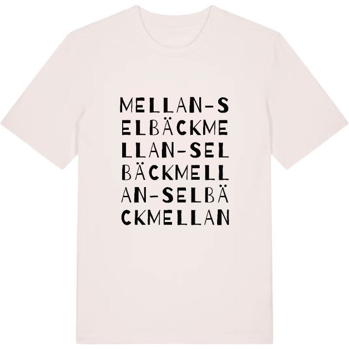 Mellan-Selbäck ordlek t-shirt – t-shirt från PinShirt