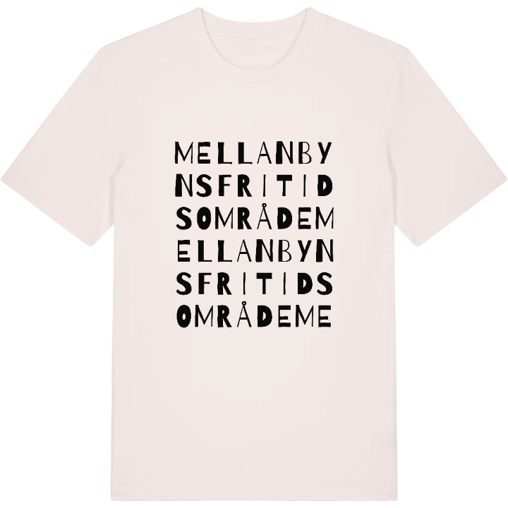 Mellanbyns fritidsområde ordlek t-shirt – t-shirt från PinShirt