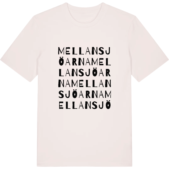 Mellansjöarna ordlek t-shirt – t-shirt från PinShirt