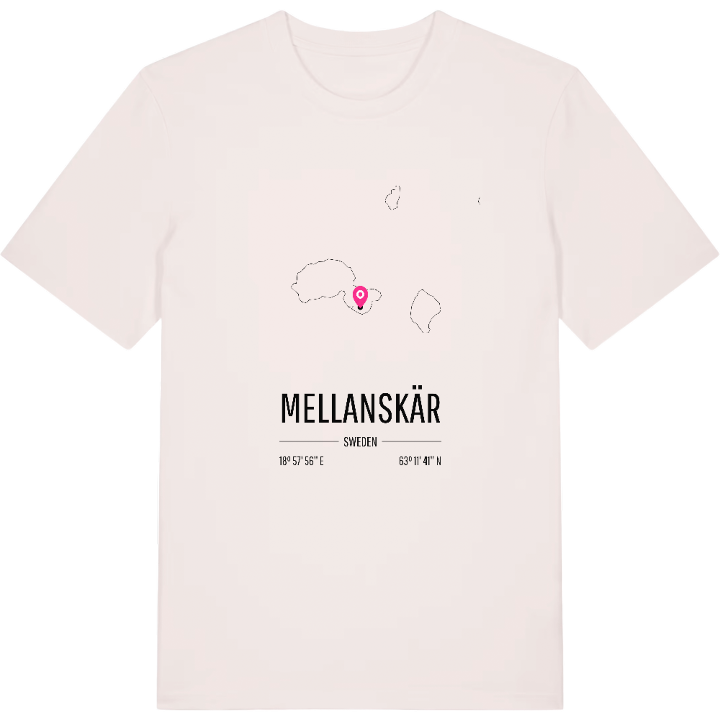 Mellanskär karta t-shirt – t-shirt från PinShirt