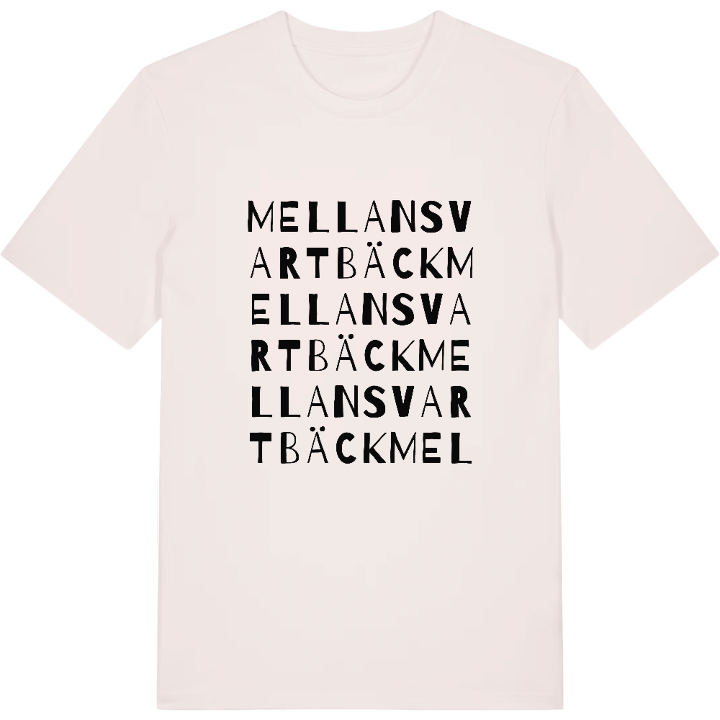 Mellansvartbäck ordlek t-shirt – t-shirt från PinShirt