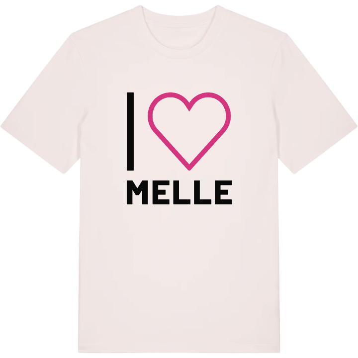 Jag älskar Melle t-shirt stort tryck – t-shirt från PinShirt