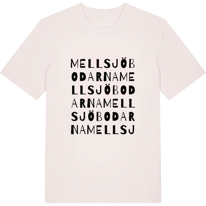 Mellsjöbodarna ordlek t-shirt – t-shirt från PinShirt