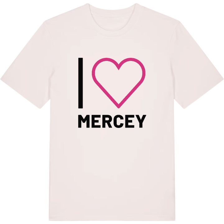 Jag älskar Mercey t-shirt stort tryck – t-shirt från PinShirt