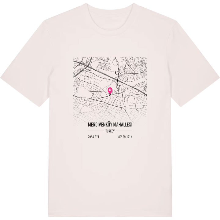 Merdivenköy Mahallesi karta t-shirt – t-shirt från PinShirt
