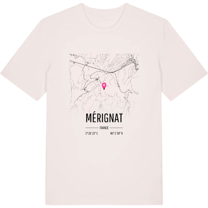 Mérignat karta t-shirt – t-shirt från PinShirt